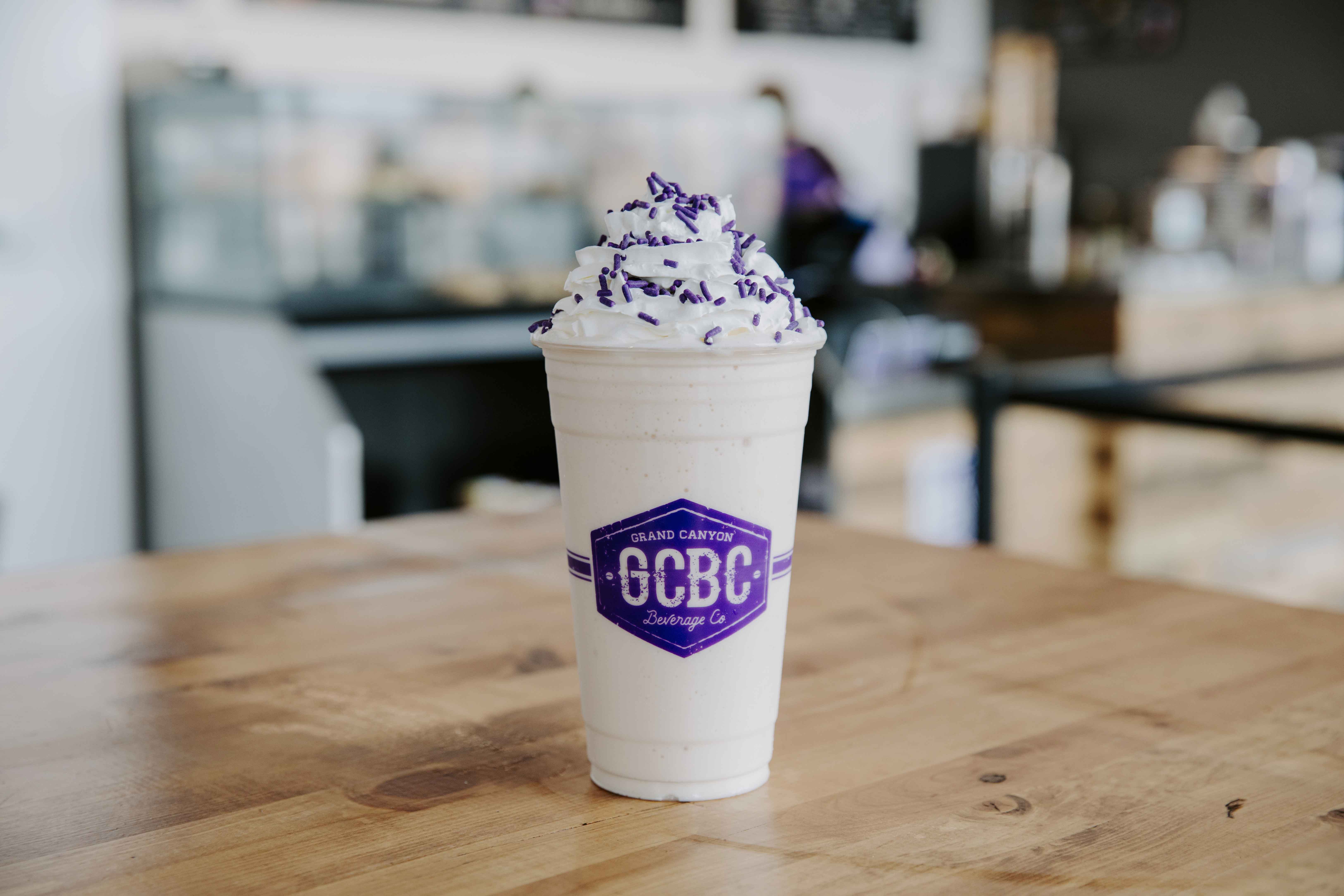 GCBC Blended drink with whip cream and sprinkles